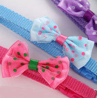 HKM-807187 Adjustable Pet Bow Tie Collar with Bell for Small to Medium Dogs