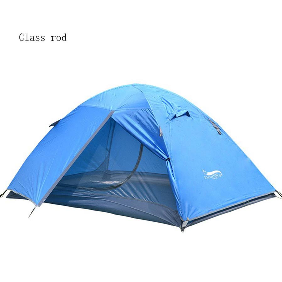 KTX-692563 Lightweight Double Layer Waterproof Camping Tent for 2 People - Portable Travel Design