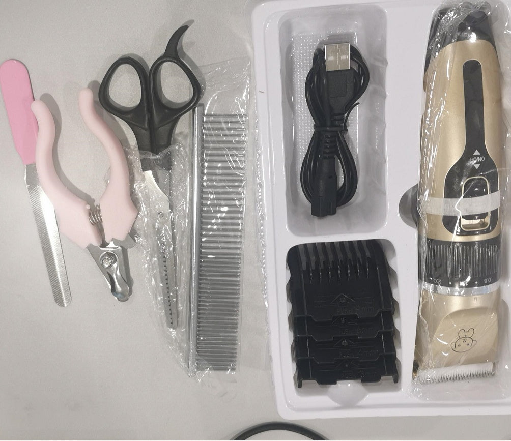 HKM-179347 Electric Pet Hair Clipper with Detachable Blade and Adjustable Speed