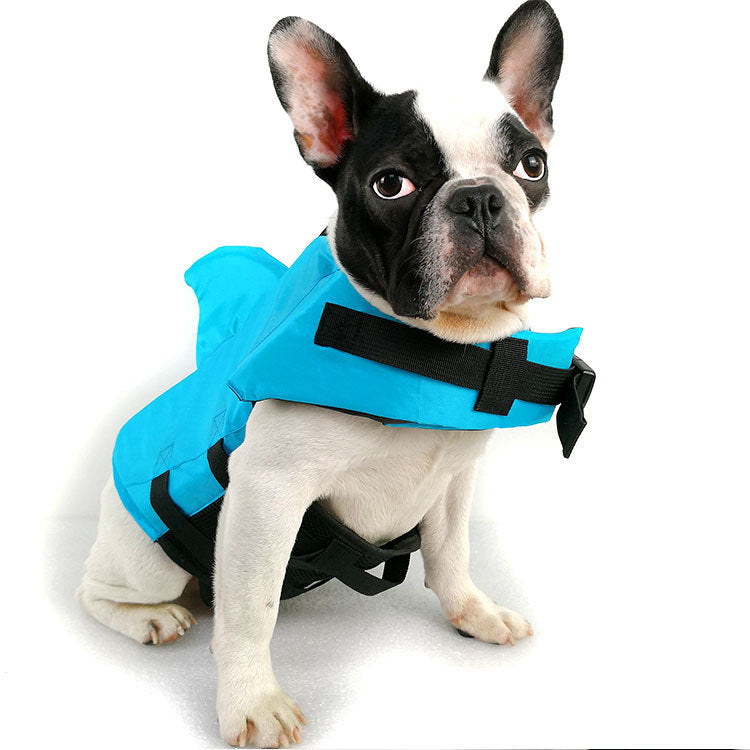 HKM-811987 Pet Swim Life Jacket with Shark Fin Design for Large and Small Dogs - Lightweight and Quick-Drying Fabric