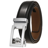 HKM-380371 Men's Automatic 3.0cm Cowhide Leather Belt with Customised Design
