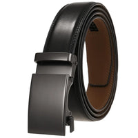 HKM-380371 Men's Automatic 3.0cm Cowhide Leather Belt with Customised Design