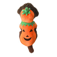 HKM-570579 Halloween Pumpkin Demon Pet Transformation Costume for Dogs and Cats, Shearing Fleece and Polar Fleece Material