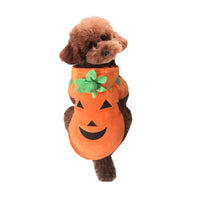 HKM-570579 Halloween Pumpkin Demon Pet Transformation Costume for Dogs and Cats, Shearing Fleece and Polar Fleece Material