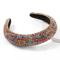 HKM-716819 Diamond Rhinestone Wide Brim Headband for Women - Sponge Geometry Hair Accessory