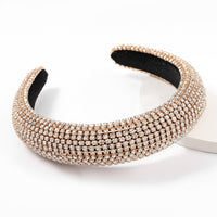 HKM-716819 Diamond Rhinestone Wide Brim Headband for Women - Sponge Geometry Hair Accessory