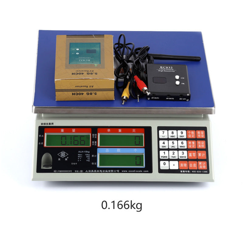 KTX-242515 5.8GHz 600mW AV Output FPV Receiver with 40 Frequency Points for Aerial Photography