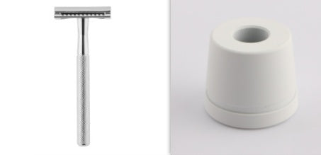 HKM-660819 Manual Double-Sided Razor with 5 Blades in Various Colors: White, Blue, Green, Purple