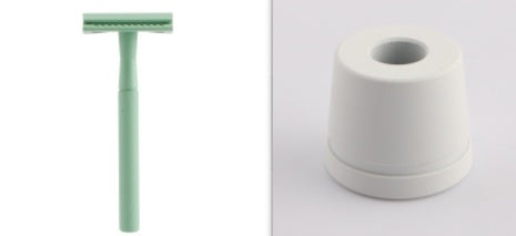 HKM-660819 Manual Double-Sided Razor with 5 Blades in Various Colors: White, Blue, Green, Purple