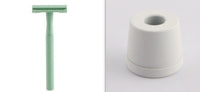 HKM-660819 Manual Double-Sided Razor with 5 Blades in Various Colors: White, Blue, Green, Purple