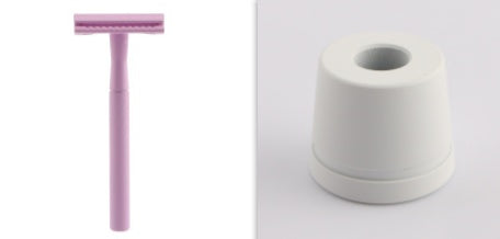 HKM-660819 Manual Double-Sided Razor with 5 Blades in Various Colors: White, Blue, Green, Purple