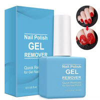 HKM-873811 Dual-Action UV Gel Nail Polish Remover - Blue, 15ml for Easy and Efficient Use