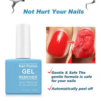 HKM-873811 Dual-Action UV Gel Nail Polish Remover - Blue, 15ml for Easy and Efficient Use
