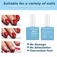 HKM-873811 Dual-Action UV Gel Nail Polish Remover - Blue, 15ml for Easy and Efficient Use