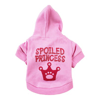 HKM-842451 Pink Hooded T-Shirt for Cats and Dogs, Cotton Material, Sizes XS to XL