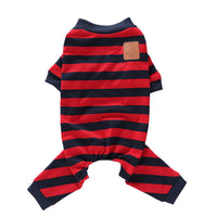 HKM-912915 Fashionable Cotton Dog Clothes in Red and Blue or Blue and Green, Available in Sizes S, M, L, XL