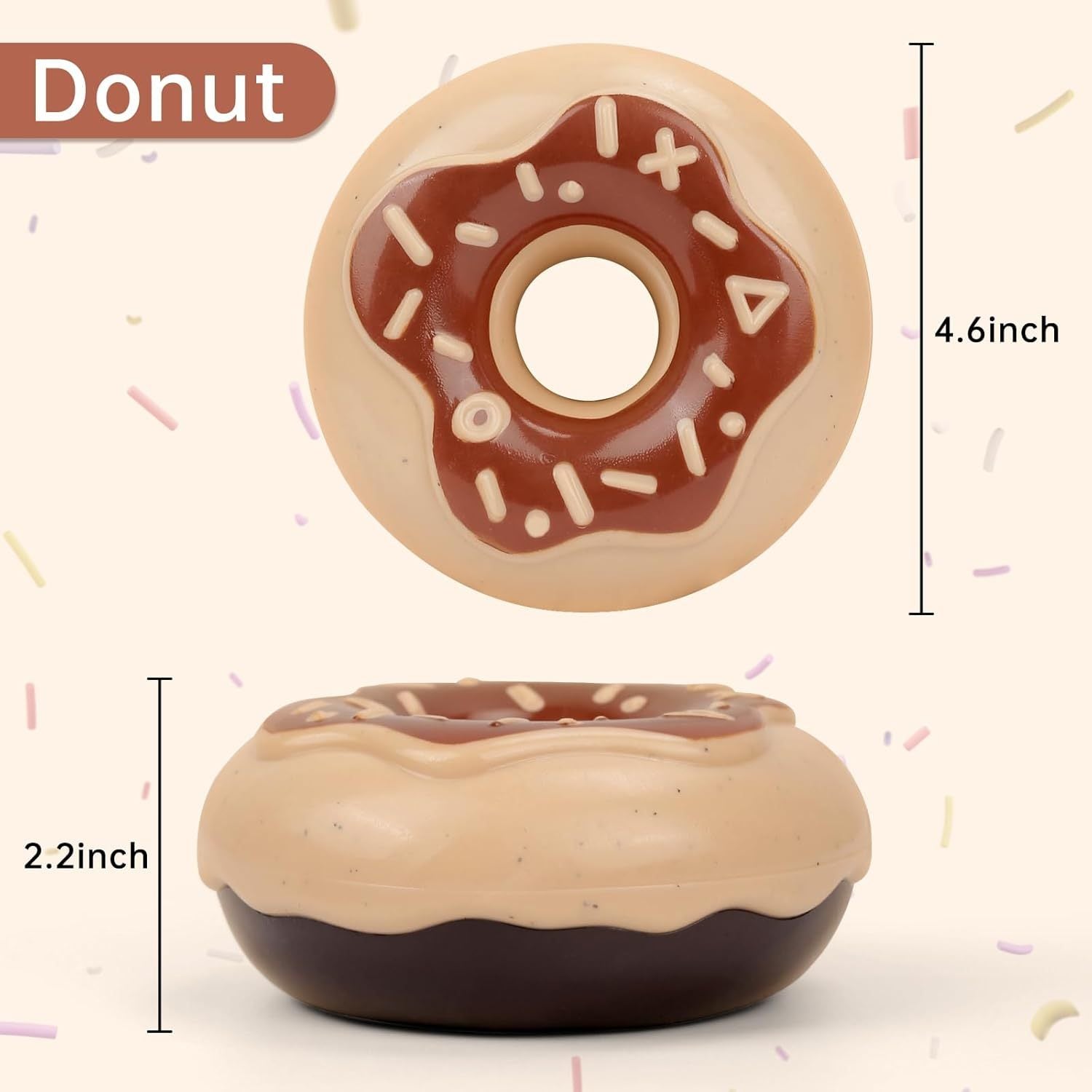 HKM-554899 Durable Chewable Donut Dog Toy for Interactive Play and Oral Health Care