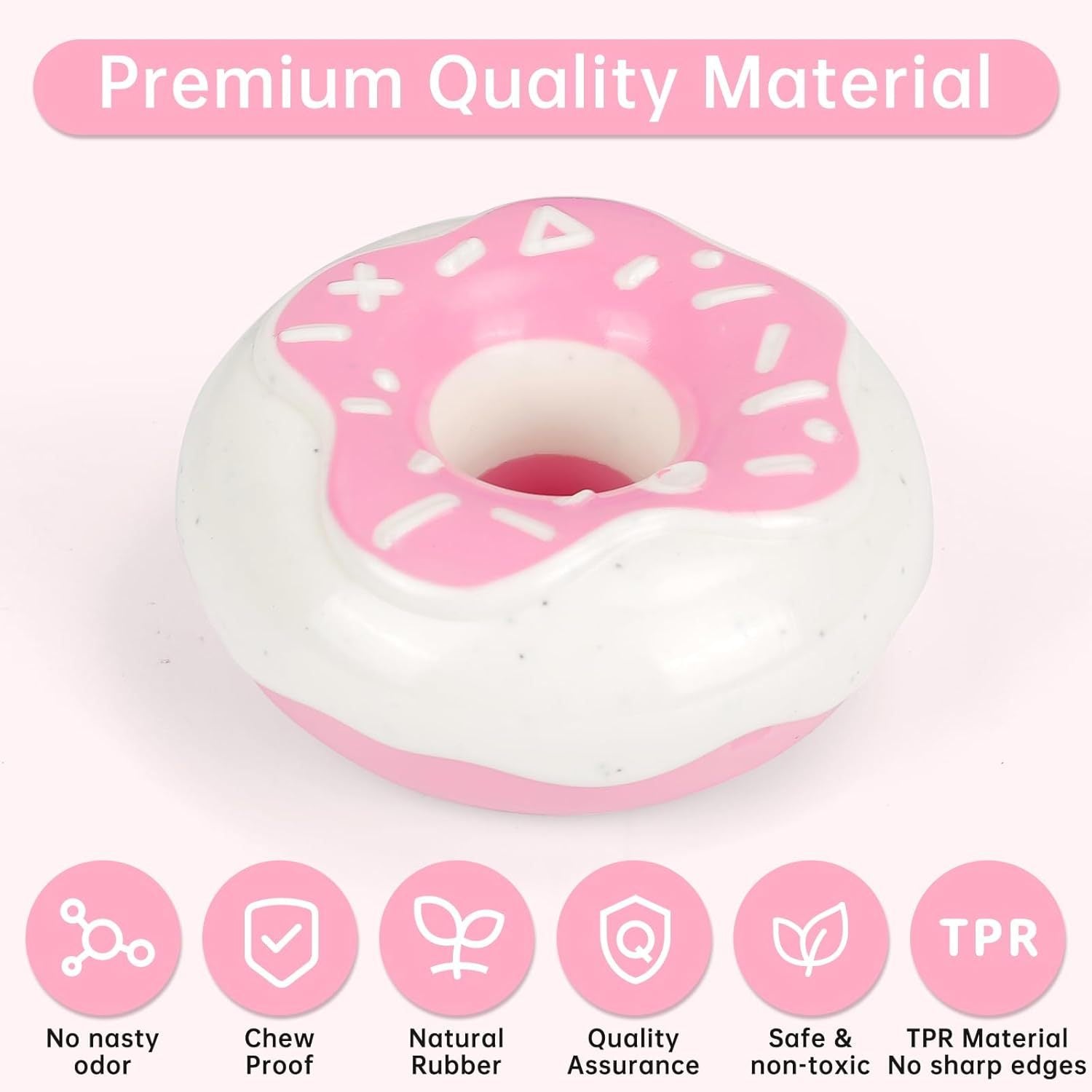 HKM-554899 Durable Chewable Donut Dog Toy for Interactive Play and Oral Health Care
