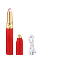 HKM-625747 USB Rechargeable Electric Eyebrow Trimmer for Facial Hair Removal in Champagne Gold, Red, and White