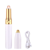 HKM-625747 USB Rechargeable Electric Eyebrow Trimmer for Facial Hair Removal in Champagne Gold, Red, and White