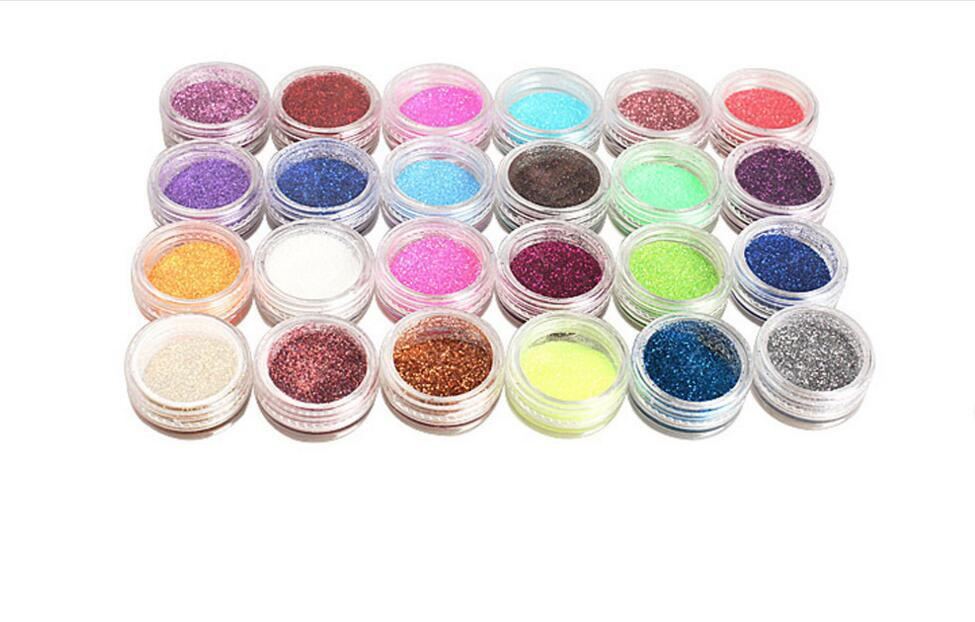 HKM-602195 Fantasy Gold Powder Temporary Tattoo Paste Set with 30 Color Flash Powders and 6 Luminous Powders
