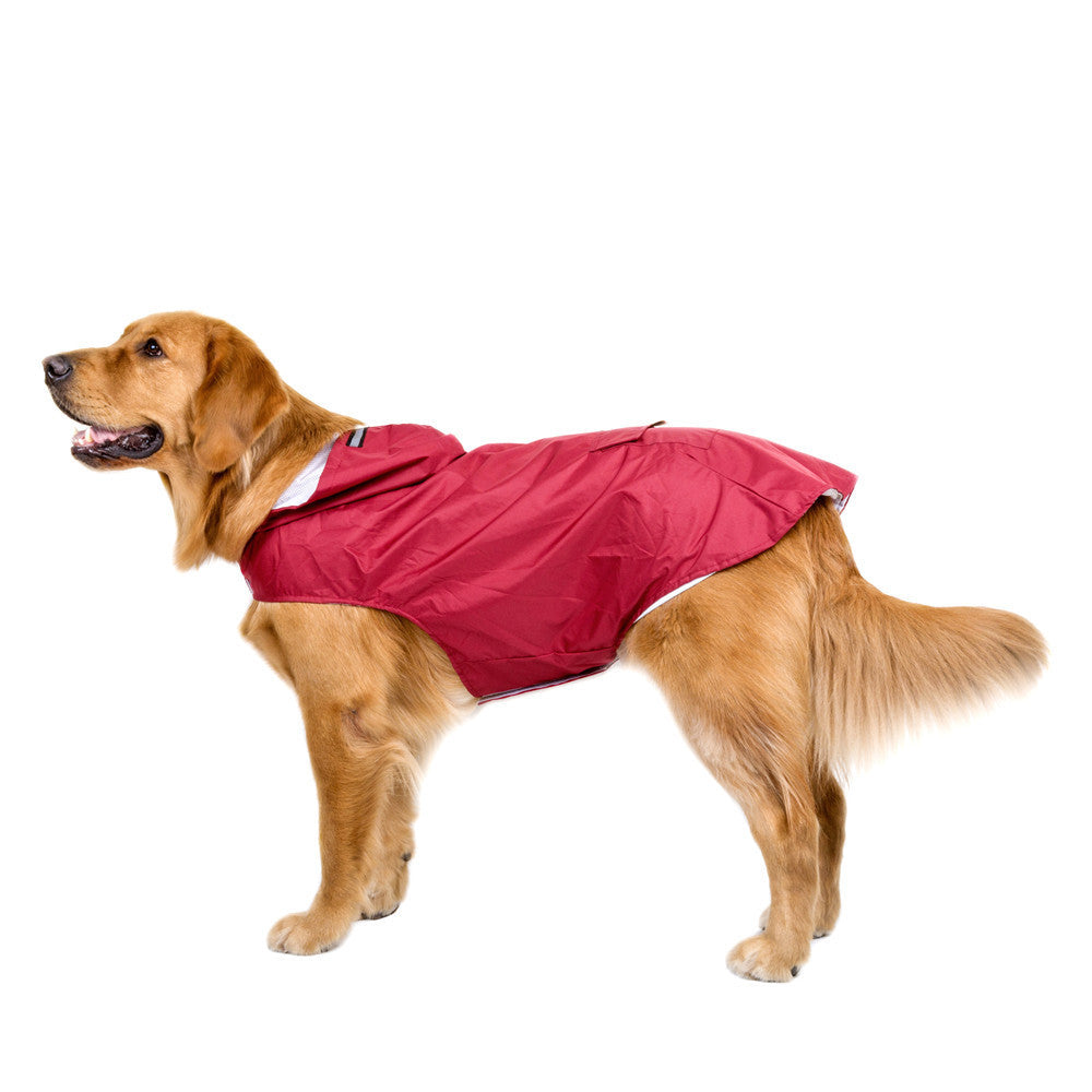 HKM-234515 Reflective Waterproof Pet Raincoat Poncho for Large Dogs - Spring and Autumn Styles, Available in 3XL-6XL