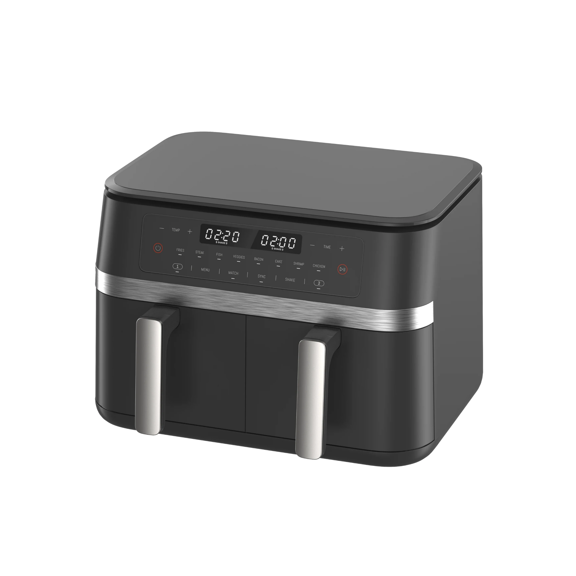 KTX-697555 Dual Air Fryer 11L - Non-Stick Home Kitchen Cooker for Easy Cooking