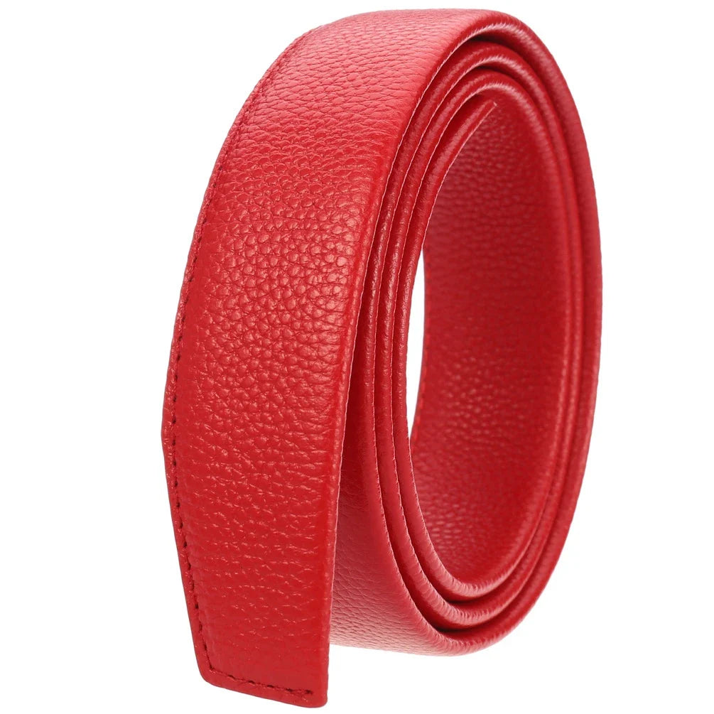 HKM-016467 Men's Automatic Buckle Leather Casual Belt - Flexible Fit, Stylish Design