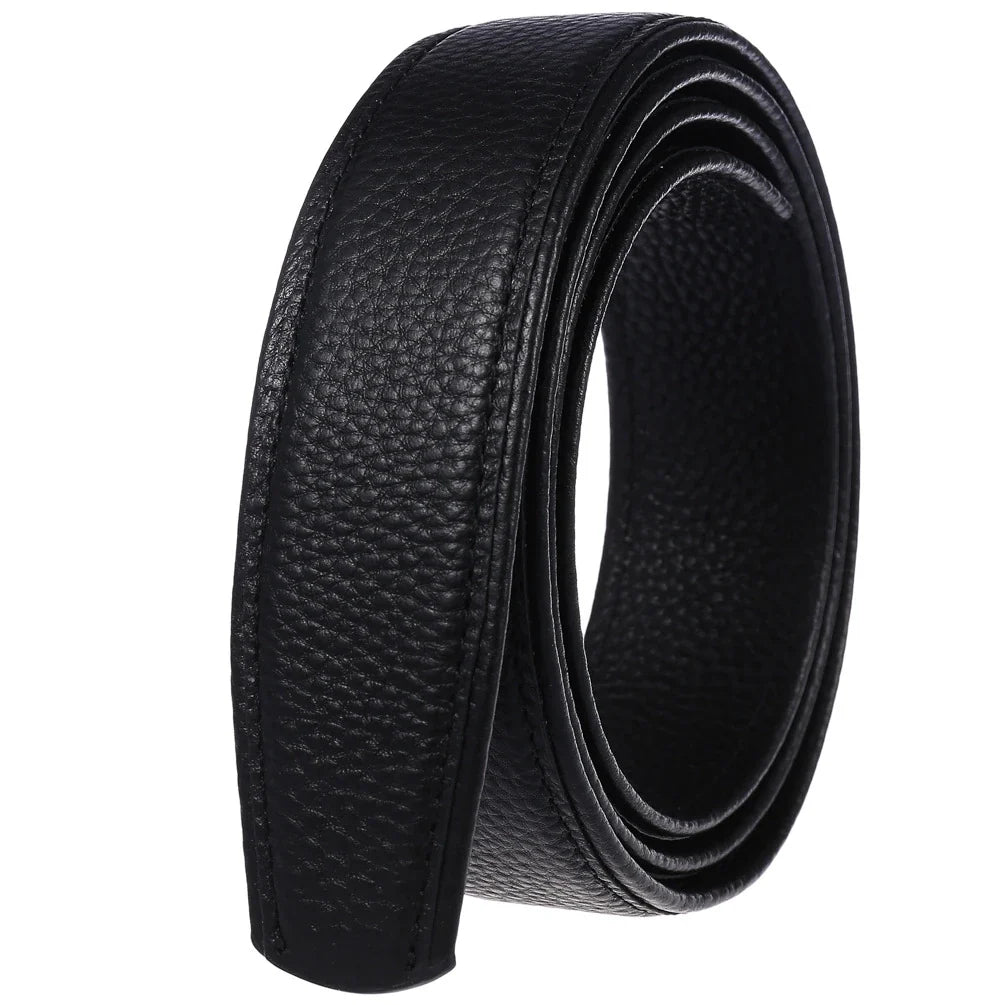 HKM-016467 Men's Automatic Buckle Leather Casual Belt - Flexible Fit, Stylish Design