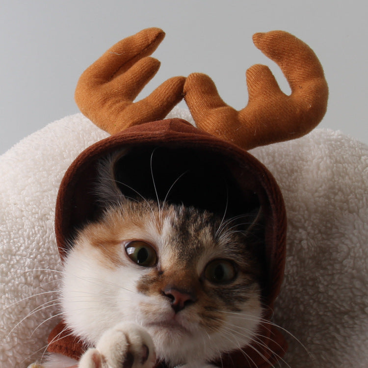 HKM-585555 Plush Christmas Dog and Cat Antlers - Ideal Holiday Accessory for Pets