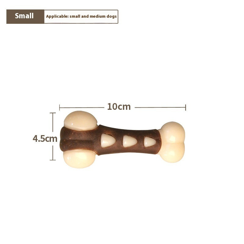 HKM-388755 Durable Cowhide and Nylon PU Bone Toy for All Dog Sizes
