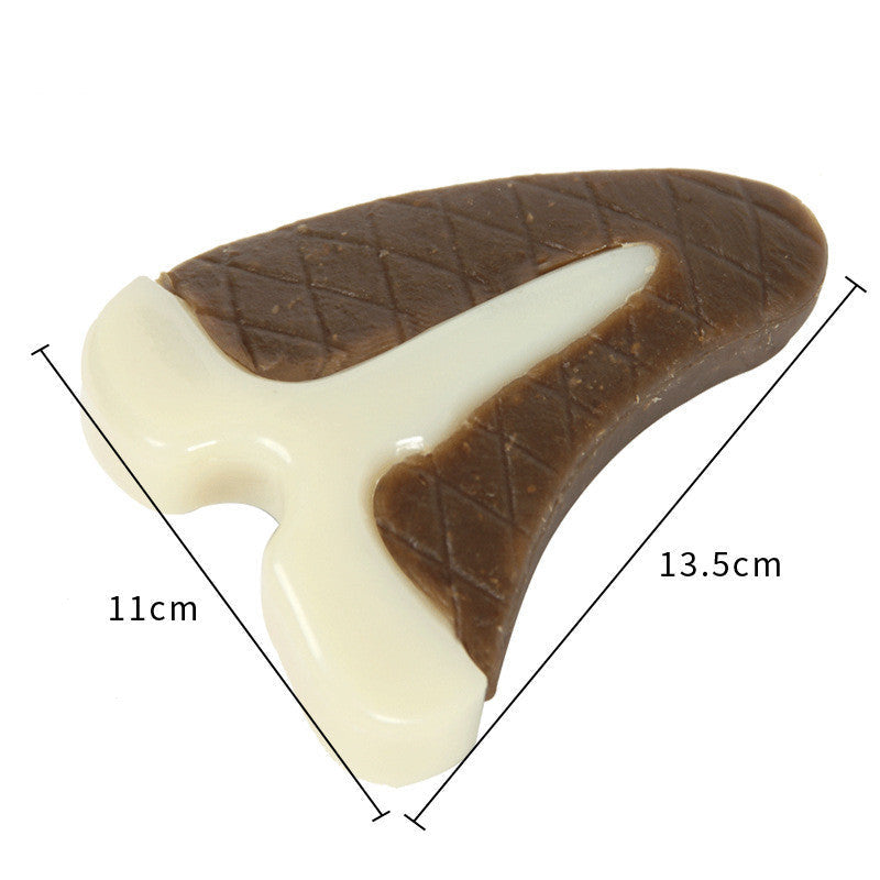 HKM-388755 Durable Cowhide and Nylon PU Bone Toy for All Dog Sizes