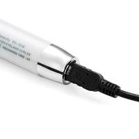 HKM-543763 Electric Heated Eyelash Curler with USB Charging, 360° Rotating Design, White