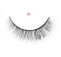 HKM-664595 Natural 3D Mink Eyelashes - 3 Pairs of Handcrafted Long False Lashes with Cotton Stems