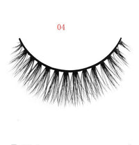 HKM-664595 Natural 3D Mink Eyelashes - 3 Pairs of Handcrafted Long False Lashes with Cotton Stems