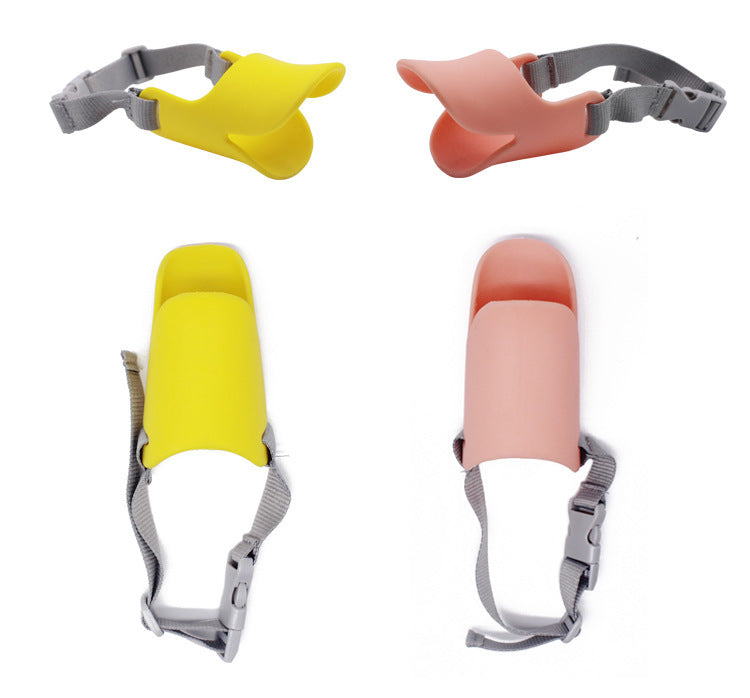 HKM-996371 Pet Anti-Barking Duckbilled Sleeve - Multi-Color Silicone Set in S, M, L Sizes