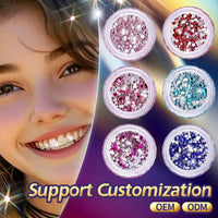 HKM-801363 Radiant Smile 18K Gold Tooth Gems Kit with Shimmering Colors and Shapes