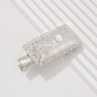 HKM-069523 Retro Square Duckbill Clip Hairpin - Creative Geometric Hair Accessory for Women