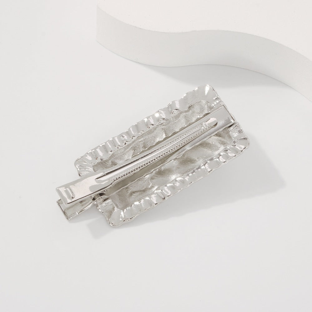 HKM-069523 Retro Square Duckbill Clip Hairpin - Creative Geometric Hair Accessory for Women