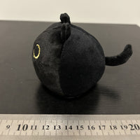 HKM-271507 Fluffy Black Cat Plush Toy - Soft Stuffed Animal Cushion for Home Decor and Kids' Gifts
