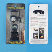 HKM-010195 Durable Adjustable Parachute Cord Survival Bracelet for Outdoor Adventures