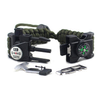 HKM-010195 Durable Adjustable Parachute Cord Survival Bracelet for Outdoor Adventures