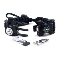 HKM-010195 Durable Adjustable Parachute Cord Survival Bracelet for Outdoor Adventures
