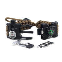 HKM-010195 Durable Adjustable Parachute Cord Survival Bracelet for Outdoor Adventures