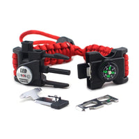HKM-010195 Durable Adjustable Parachute Cord Survival Bracelet for Outdoor Adventures