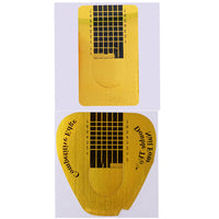 HKM-228499 Golden French Nail Form Tips - 50/100pcs Horseshoe & Rectangle Nail Extension Art Tools