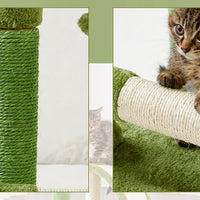 HKM-496083 Cactus-Shaped Natural Sisal Rope Cat Scratching Post with Sturdy Base and Easy Assembly
