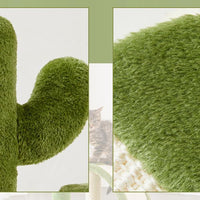 HKM-496083 Cactus-Shaped Natural Sisal Rope Cat Scratching Post with Sturdy Base and Easy Assembly