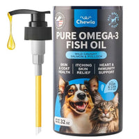 HKM-137683 Fish Oil Supplement for Dogs - 32 Oz - Supports Skin & Coat Health, Omega 3 Nutrition for All Breeds and Ages