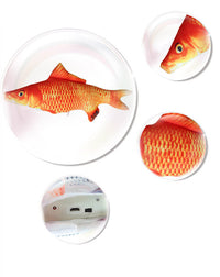 HKM-450835 Electric Bionic Fish Plush Cat Toy - Interactive Beating Motion for Cats